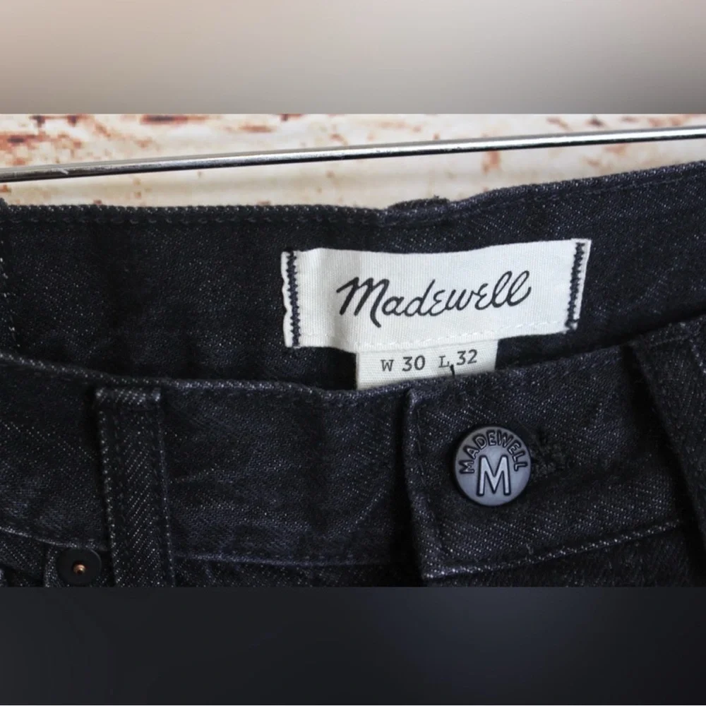 Madewell Dark Wash Straight Leg Jeans slim fit